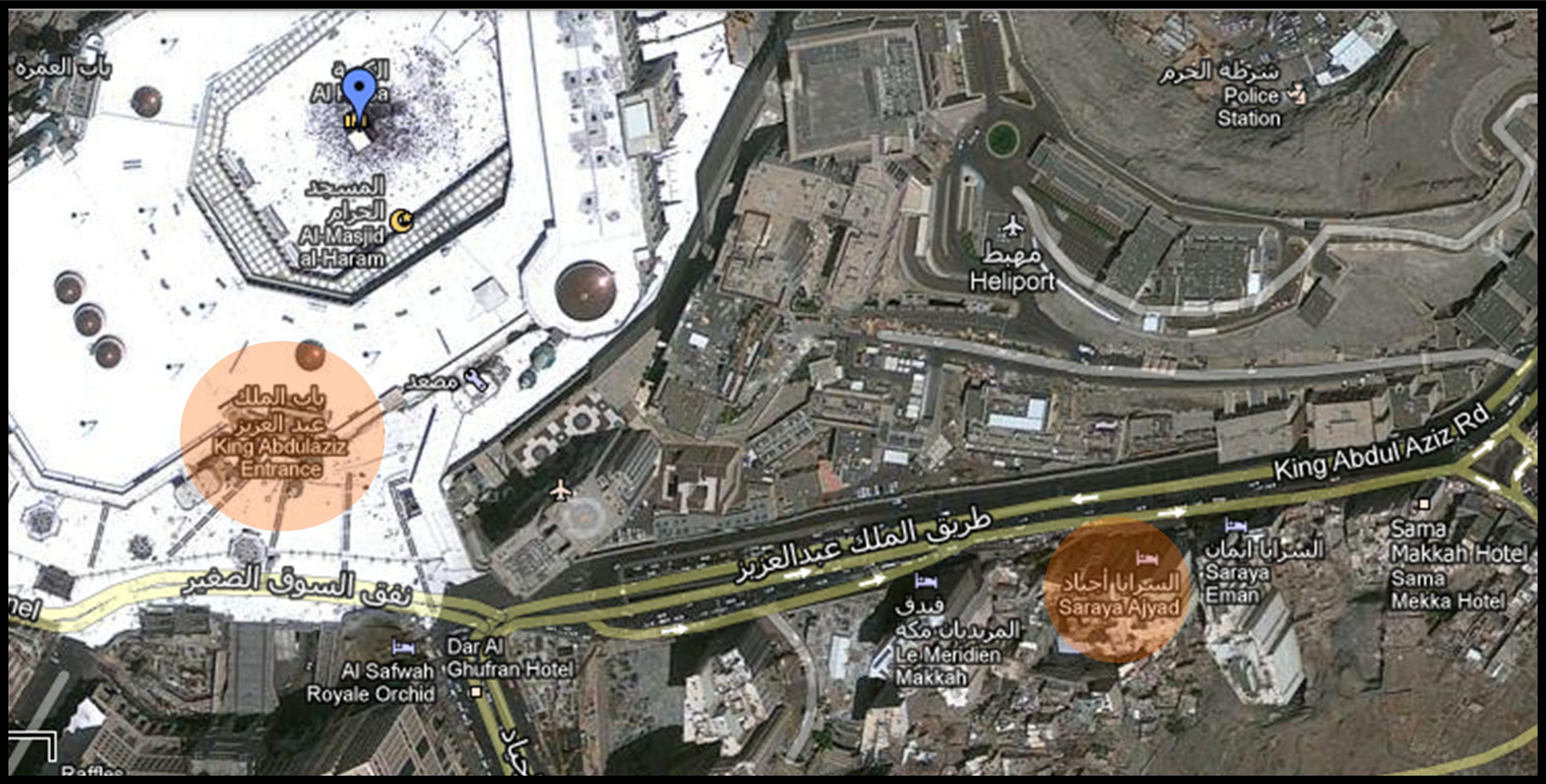 Сколько км до мекки. Мекка на карте. Карта Мекка со спутника. Гугл карты Мекка. Город Мекка на карте.